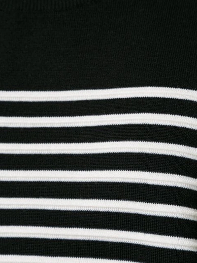 Shop Juunj Striped Knit Jumper In Black