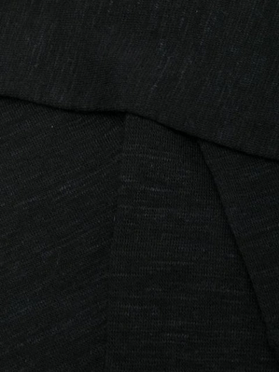 Shop Yohji Yamamoto Ribbed Leggings In Black