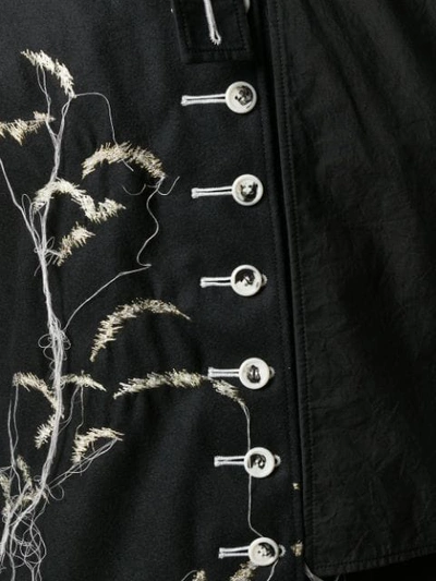 Shop Yohji Yamamoto Destroyed Stitch Shirt In Black