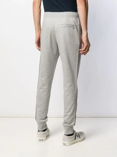 Shop Tommy Hilfiger Signature Track Pants In Grey