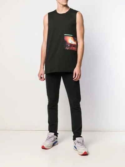 Shop Dsquared2 Graphic Print Tank Top In Black