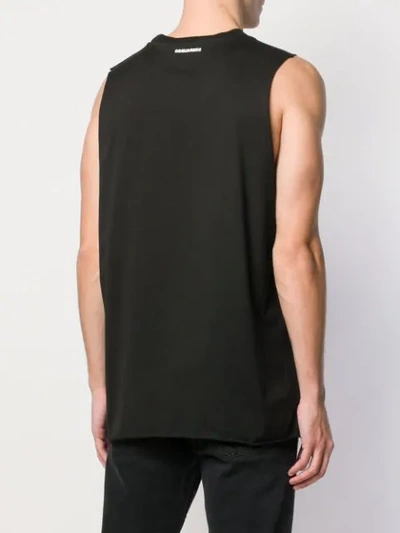 Shop Dsquared2 Graphic Print Tank Top In Black