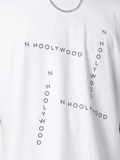 Shop N.hoolywood Logo T-shirt In White