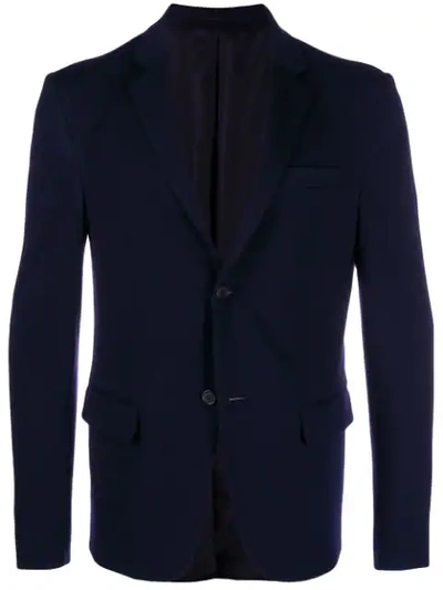 Shop Prada Classic Single-breasted Blazer In 008 Bleu