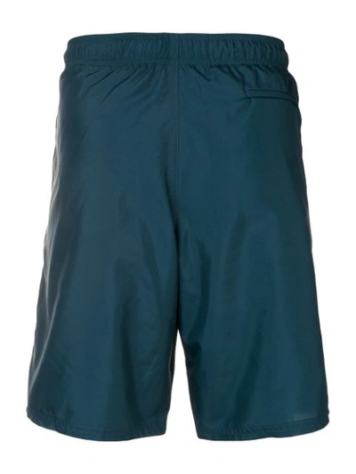 Shop Givenchy Logo Swim Shorts In Blue