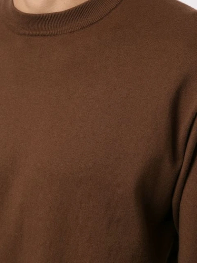 Shop Caban Regular-fit Crew-neck Sweatshirt In Brown
