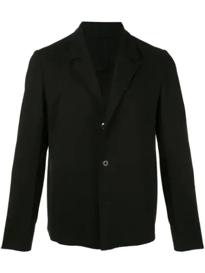 Shop Attachment Button-up Blazer In Black