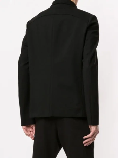 Shop Attachment Button-up Blazer In Black