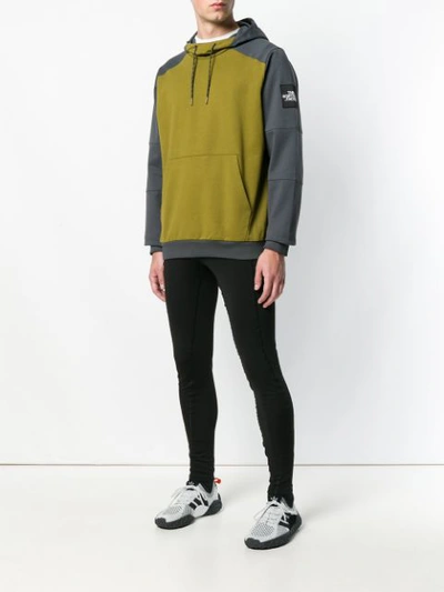 Shop The North Face Logo Colour Block Sweatshirt - Green