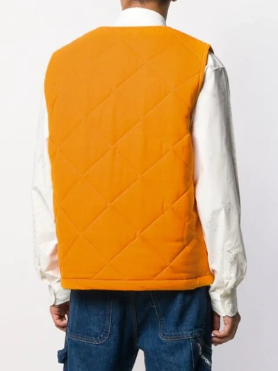 Shop Jacquemus Le Gilet Romarin Jacket In Orange