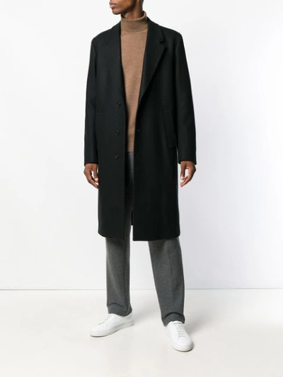 Shop Mauro Grifoni Single Breasted Coat - Black