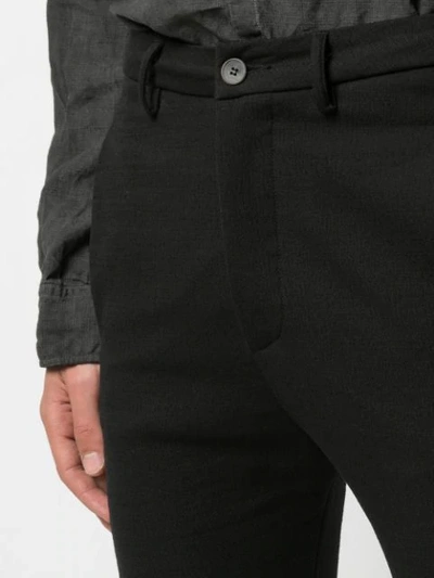 Shop Poème Bohèmien Tailored Skinny Trousers In Black