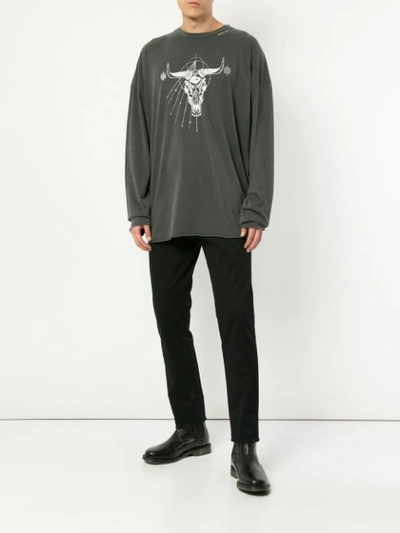 Shop Alchemist Tombstone Long-sleeved Top In Grey