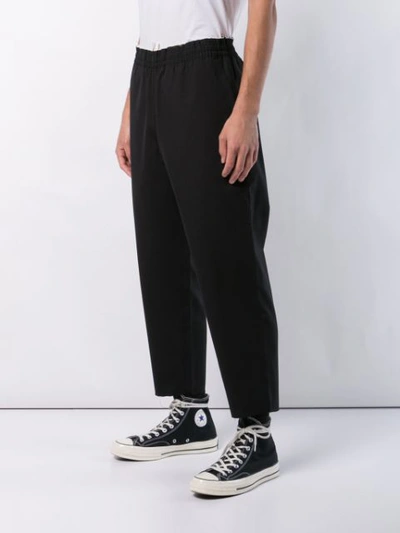 Shop Camiel Fortgens Cropped Track Pants - Black