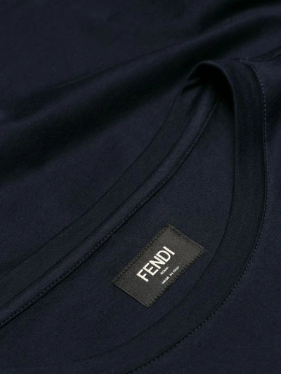 Shop Fendi Printed Ff Logo T In Blue