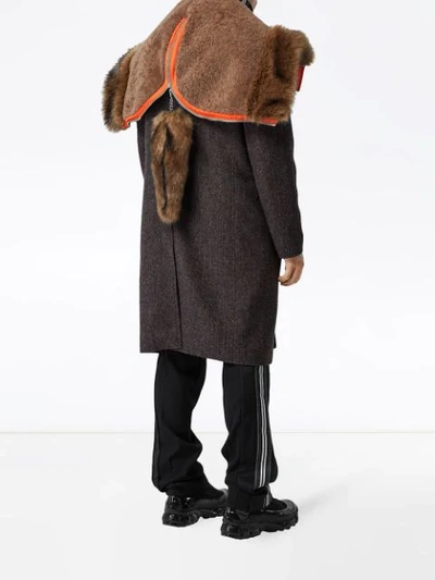 Shop Burberry Hooded Parka In Brown