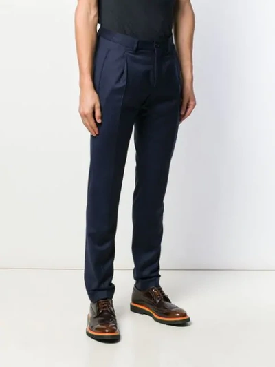 Shop Etro Straight-leg Trousers In Blue
