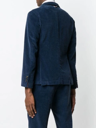 Shop Thom Browne Garment Dye Corduroy Sport Coat In Blue