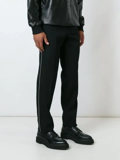 Shop Givenchy Tailored Straight-fit Trousers - Black