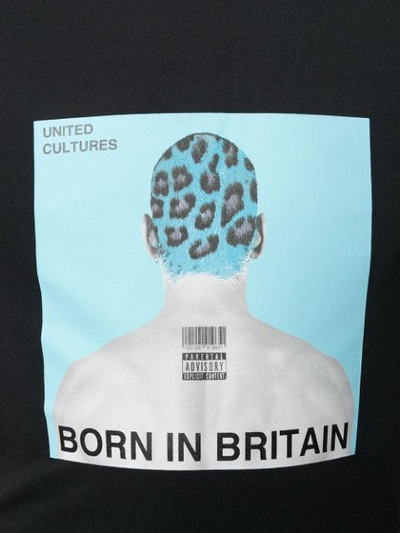 Shop Neil Barrett Born In Britain T-shirt In Black