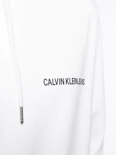 Shop Calvin Klein Jeans Est.1978 Graphic Print Hoodie In White