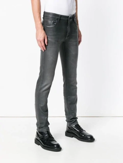 Shop Fendi Slim Fit Jeans In Grey
