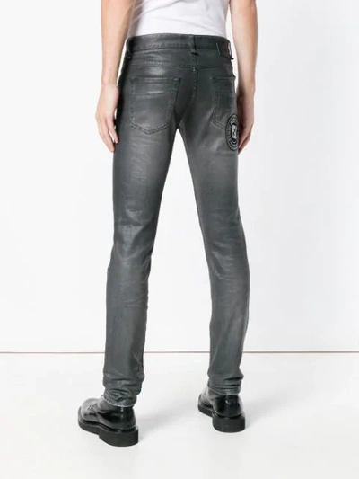 Shop Fendi Slim Fit Jeans In Grey