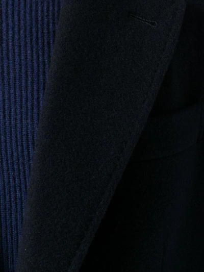 BRUNELLO CUCINELLI 羊绒单排扣羊绒大衣 - 蓝色