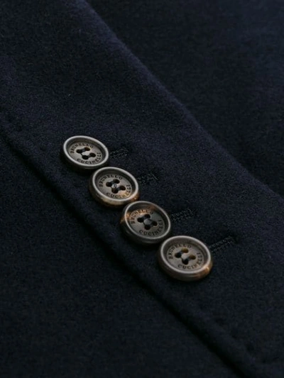 Shop Brunello Cucinelli Single-breasted Cashmere Coat In Blue