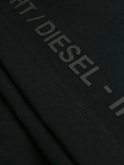 Shop Diesel Long-sleeved Panelled Top In Black