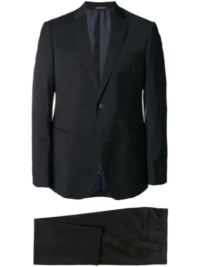 Shop Emporio Armani Two Piece Formal Suit - Blue