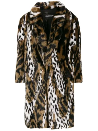 Shop Neil Barrett Leopard Faux-fur Coat In 2422 Leopard Print