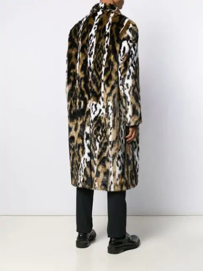 Shop Neil Barrett Leopard Faux-fur Coat In 2422 Leopard Print