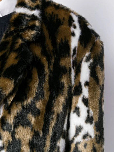 Shop Neil Barrett Leopard Faux-fur Coat In 2422 Leopard Print