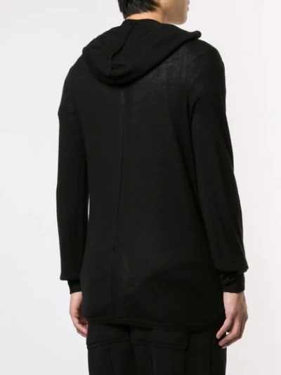 RICK OWENS LONG LINE KNIT TOP - 黑色