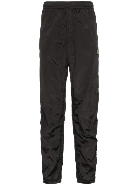 stone island track pants black