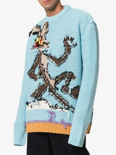 Calvin Klein 205w39nyc Looney Tunes Reverse Intarsia Knit Wool Sweater In  Blue | ModeSens