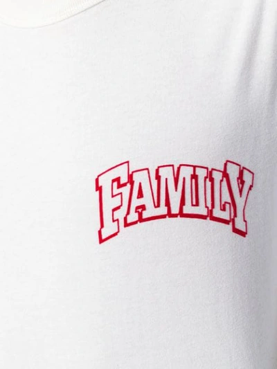Shop Ami Alexandre Mattiussi T-shirt With Print Family In White