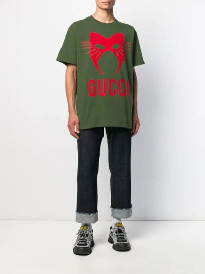 Shop Gucci Manifesto Oversized T-shirt In Green