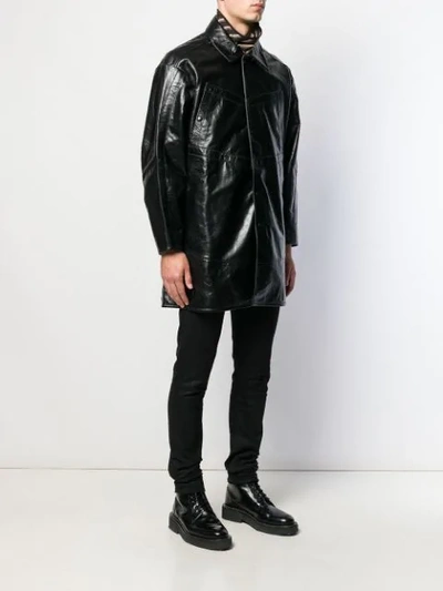 Shop Kiko Kostadinov Preston Leather Jacket In 4000 Black