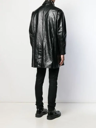 Shop Kiko Kostadinov Preston Leather Jacket In 4000 Black