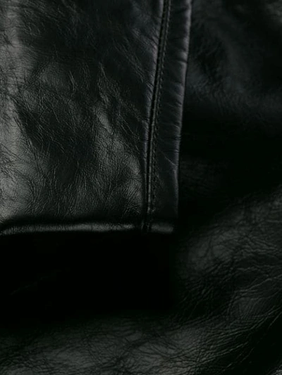 Shop Kiko Kostadinov Preston Leather Jacket In 4000 Black