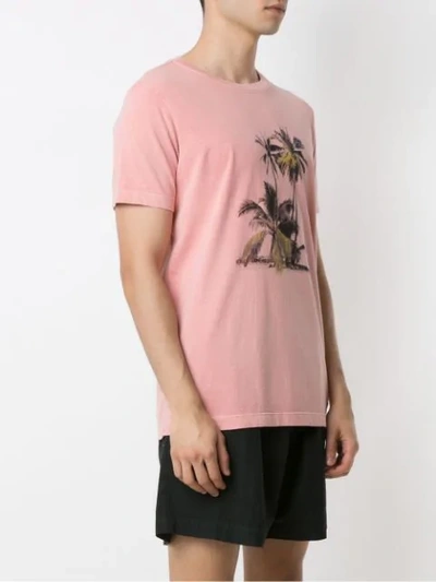 Shop Osklen Stone Vintage Coqueiros Print T-shirt In Pink