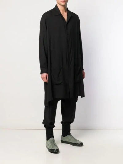 Shop Yohji Yamamoto Oversized Shirt In Black