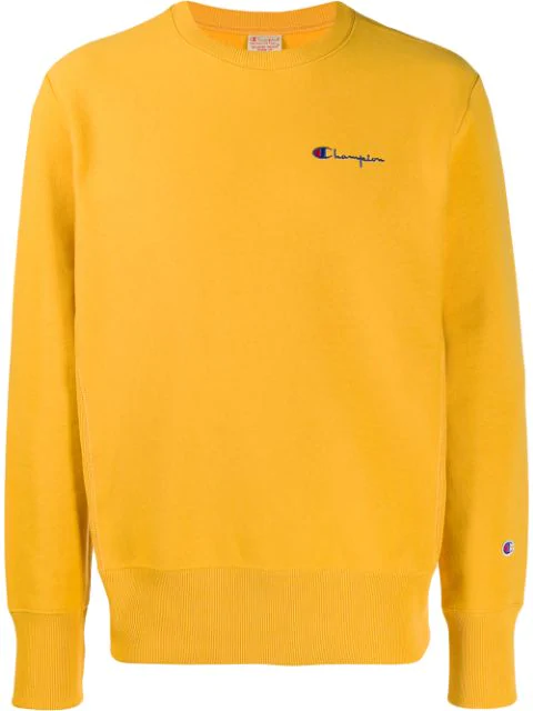 yellow champion sweatshirt