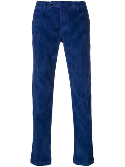 Shop Al Duca D'aosta 1902 Corduroy Trousers - Blue
