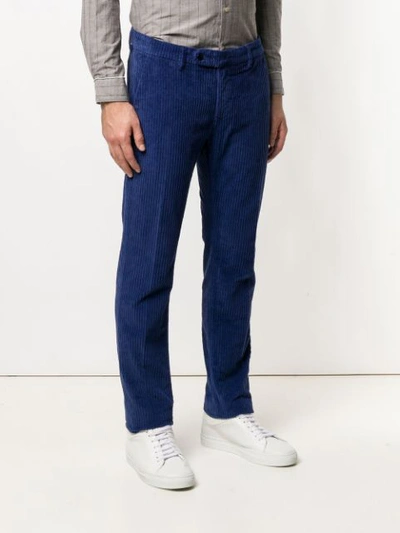 Shop Al Duca D'aosta 1902 Corduroy Trousers - Blue