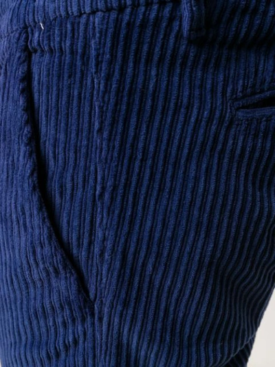 Shop Al Duca D'aosta 1902 Corduroy Trousers - Blue