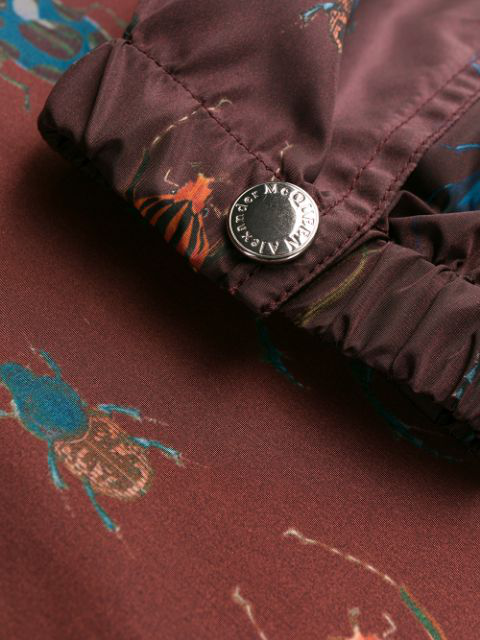 Alexander Mcqueen Insects Print Bomber Jacket In Red | ModeSens