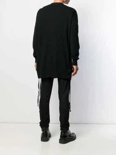 Shop Faith Connexion Long Line Cardigan In Black